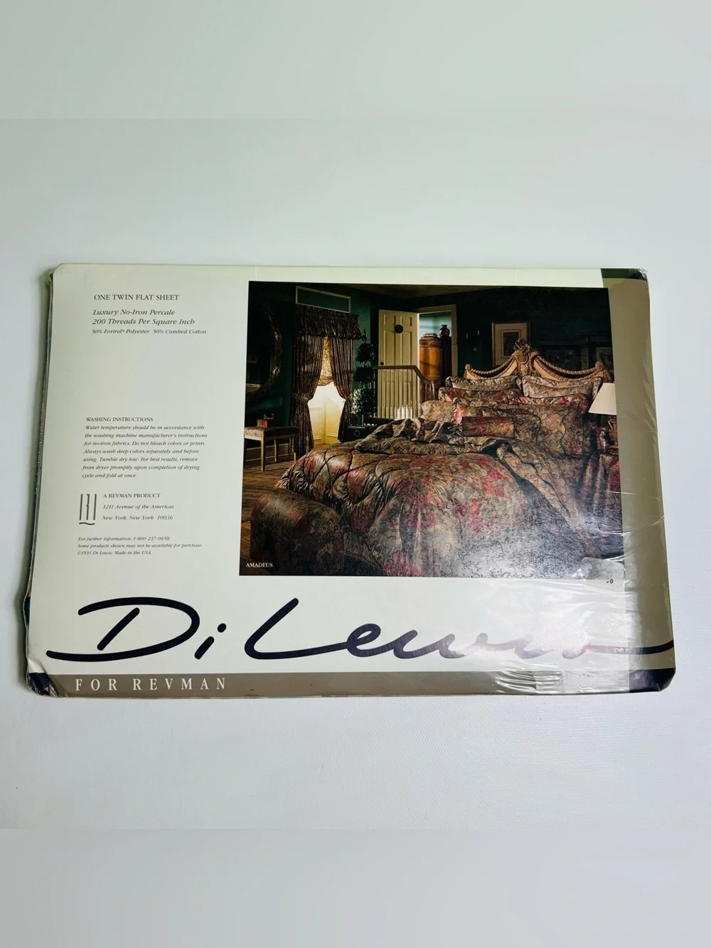 1991 Di Lewis for Revman Twin Flat Sheet featuring the Gauguin pattern